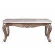 ACME Jayceon Rectangular Wooden Marble Top Coffee Table in Champagne Brown