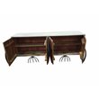 ACME Yogi 4-Door Wooden Console Table in Natural and Dark Walnut