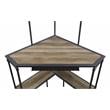 ACME Deliz Wooden Top Corner Writing Desk with Keyboard Tray in Sand Gray