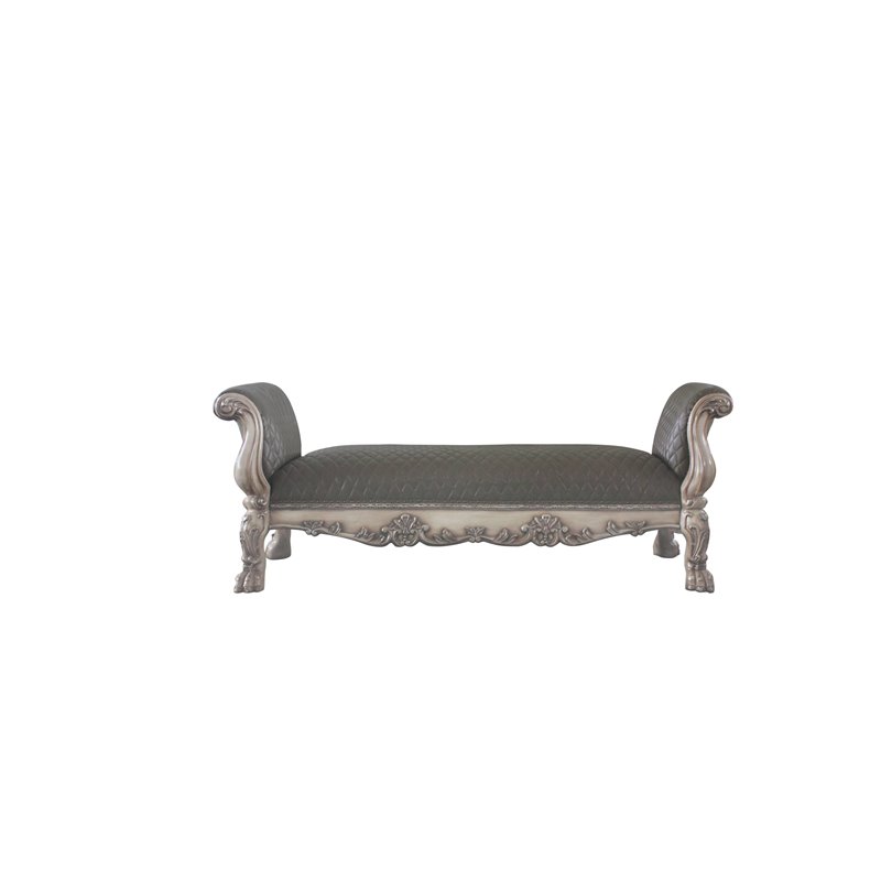 ACME Dresden Bench in Vintage Bone White & PU