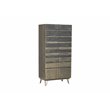 ACME Beretta Rectangular 2-Door Wooden Armoire in Gray Stone and Ash Oak