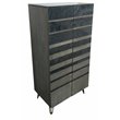 ACME Beretta Rectangular 2-Door Wooden Armoire in Gray Stone and Ash Oak