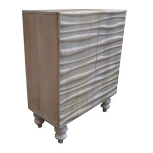 ACME Balthazar Rectangular 2-Door Wooden Console Table in White Washed