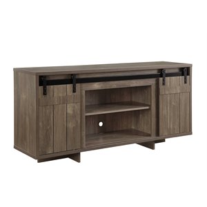 acme bellarosa tv stand in gray washed