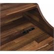 ACME Furniture Sange Wood & Metal Desk with 4 Open Comparments in Walnut/Black