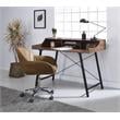 ACME Furniture Sange Wood & Metal Desk with 4 Open Comparments in Walnut/Black