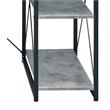 ACME Amiel Wooden 1-Drawer Writing Desk in Faux Concrete and Black