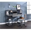 ACME Amiel Wooden 1-Drawer Writing Desk in Faux Concrete and Black