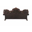 ACME Picardy Sofa with 3 Pillows in Vintage Cherry Oak & PU