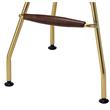 ACME Dragea Faux Leather  Armless Bar Stool in Whiskey and Gold (Set of 2)