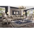 ACME Dresden Accent Chair in Vintage Bone White and PU