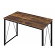 ACME Zaidin Wooden Rectangle Top Writing Desk in Weathered Oak and Black