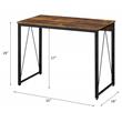 ACME Zaidin Wooden Rectangle Top Writing Desk in Weathered Oak and Black