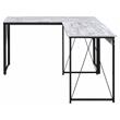 ACME Zaidin Wooden Rectangle Top Writing Desk in Antique White and Black
