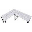ACME Zaidin Wooden Rectangle Top Writing Desk in Antique White and Black