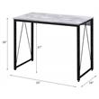 ACME Zaidin Wooden Rectangle Top Writing Desk in Antique White and Black