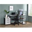 ACME Zaidin Wooden Rectangle Top Writing Desk in Antique White and Black