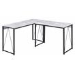 ACME Zaidin Wooden Rectangle Top Writing Desk in Antique White and Black