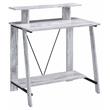 ACME Nypho Wooden 2 Shelves Writing Desk in Antique White and Black