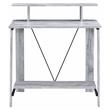 ACME Nypho Wooden 2 Shelves Writing Desk in Antique White and Black