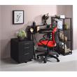 ACME Nypho Wooden 2 Shelves Writing Desk with Metal Frame in Black