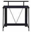 ACME Nypho Wooden 2 Shelves Writing Desk with Metal Frame in Black