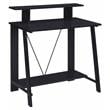 ACME Nypho Wooden 2 Shelves Writing Desk with Metal Frame in Black