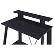 ACME Nypho Wooden 2 Shelves Writing Desk with Metal Frame in Black
