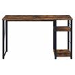 ACME Vadna Wooden Top Writing Desk in Weathered Oak and Black