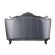 ACME Ariadne Fabric Tufted Loveseat with 3 Pillows in Platinum Gray