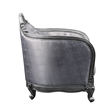 ACME Ariadne Fabric Button Tufted Chair with 1 Pillow in Platinum Gray