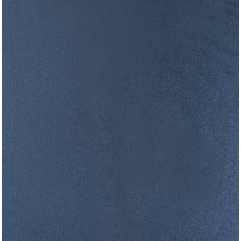 ACME Muata Tufted Velvet Armless Office Chair in Twilight Blue and Chrome