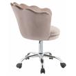ACME Micco Tufted Velvet Upholstered Office Chair in Rose Quartz and Chrome