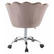 ACME Micco Tufted Velvet Upholstered Office Chair in Rose Quartz and Chrome