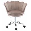 ACME Micco Tufted Velvet Upholstered Office Chair in Rose Quartz and Chrome