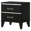 ACME Chelsie Wooden 2-Drawer Nightstand with Acrylic Bar Handles in Black