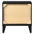 ACME Chelsie Wooden 2-Drawer Nightstand with Acrylic Bar Handles in Black