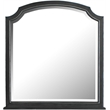 ACME House Beatrice Wooden Arched Frame Mirror with Beveled Edge in Charcoal