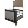 ACME House Beatrice Fabric Eastern King Bed in Charcoal and Light Gray
