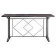 ACME Evangeline Wooden Top Counter Height Table in Salvaged Brown and Black