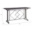 ACME Evangeline Wooden Top Counter Height Table in Salvaged Brown and Black