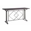 ACME Evangeline Wooden Top Counter Height Table in Salvaged Brown and Black