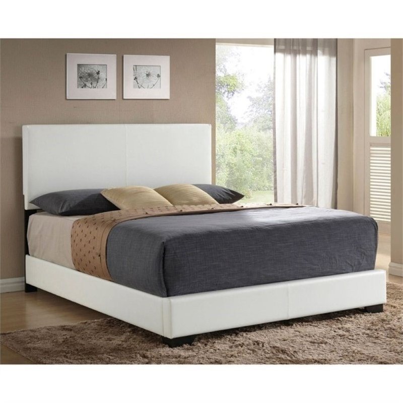 ACME Ireland III Faux Leather Upholstered Full Panel Bed in White