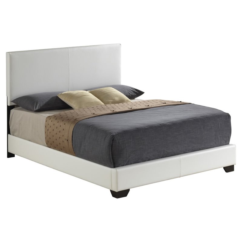 ACME Ireland III Faux Leather Upholstered Full Panel Bed in White