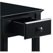 ACME Bertie Wooden Accent Table with Storage Drawer and 1 Tier Shelf in Black