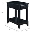 ACME Bertie Wooden Accent Table with Storage Drawer and 1 Tier Shelf in Black