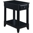 ACME Bertie Wooden Accent Table with Storage Drawer and 1 Tier Shelf in Black