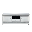 ACME Lotus TV Stand in Mirrored and Faux Crystals