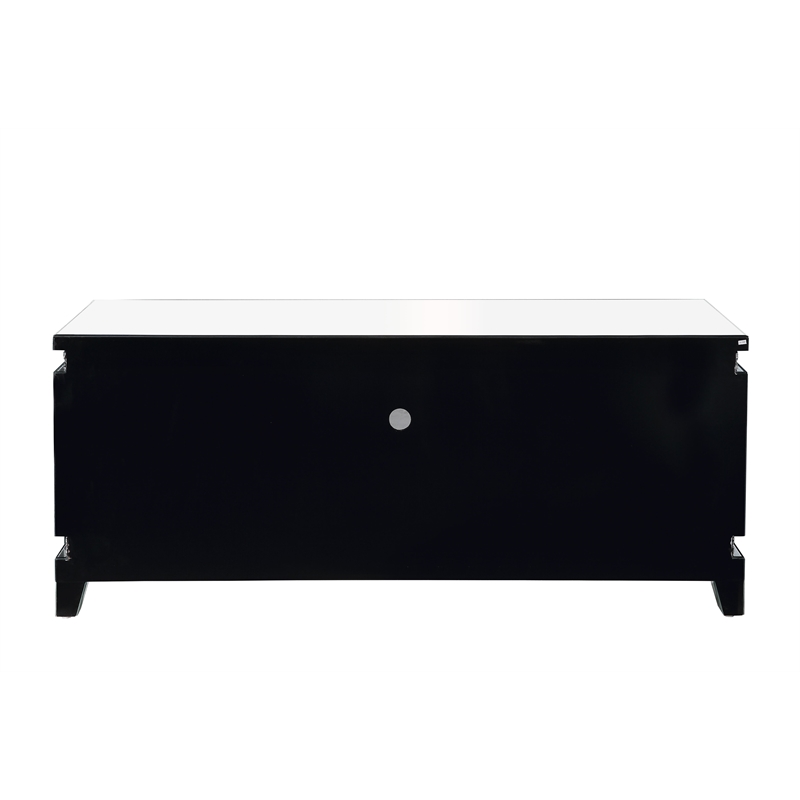 ACME Lotus TV Stand in Mirrored and Faux Crystals