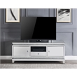 ACME Lotus TV Stand in Mirrored and Faux Crystals